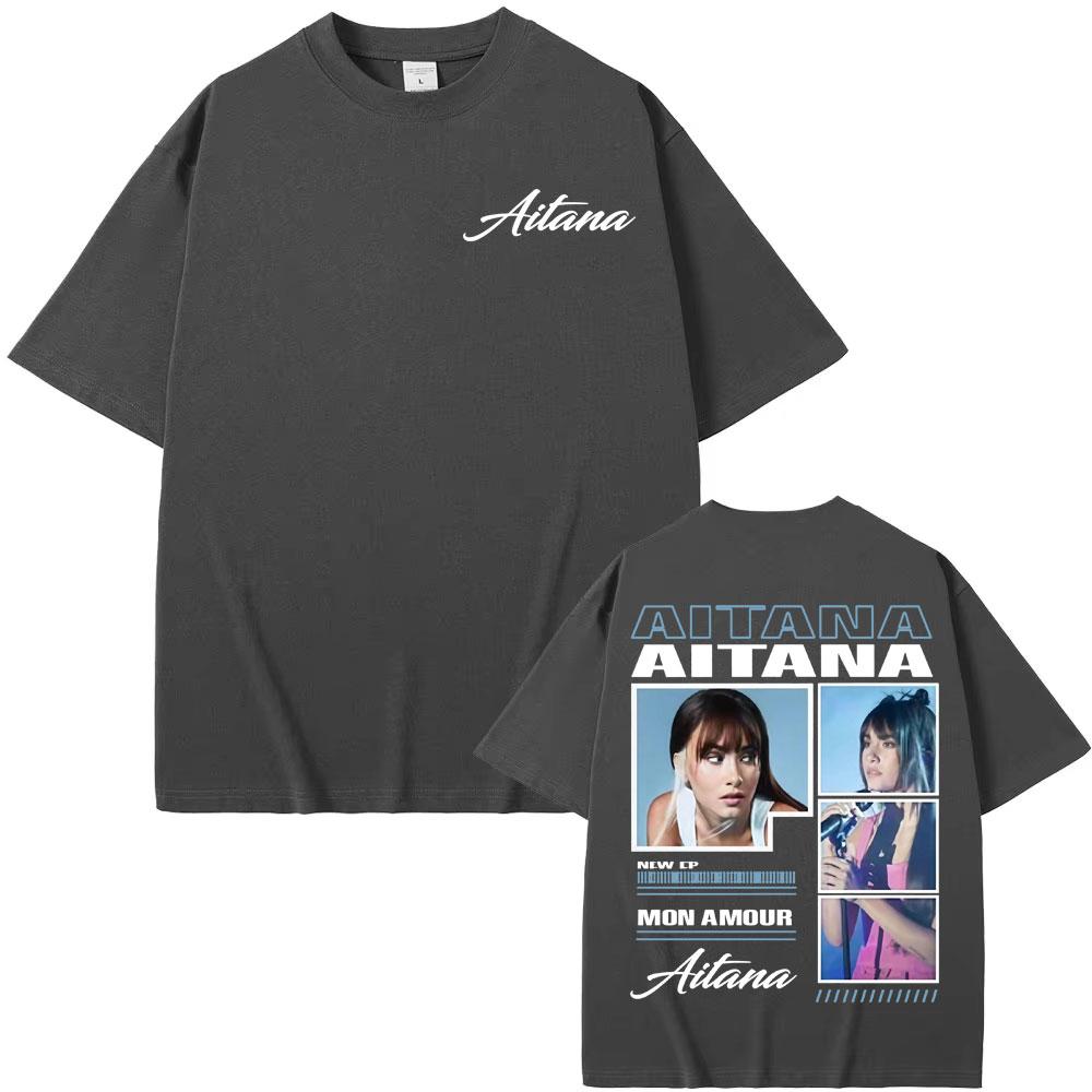 Letní zpěvačka Aitana Mercadolibre2026 Album Tour Tričko Pánské Hiphop Retro Bavlna Krátký Rukáv Volné Ležérní Tričko