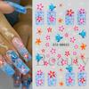 Nail Art Stickers, French Summer Ocean Flowers, Turtles, Starfish Stickers, Adhesive Nail Art Stickers