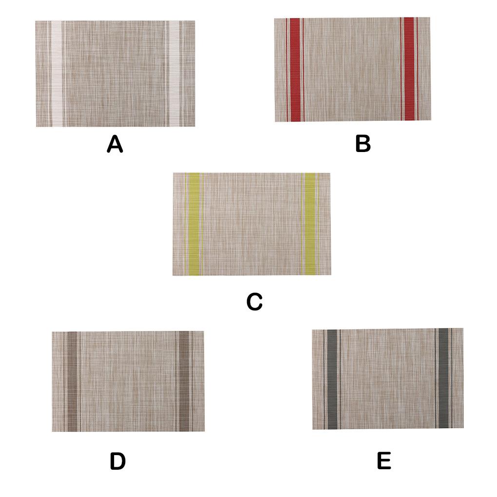 PVC Table Mat Dining Pad Place Mats Coaster Non-slippery Anti-Skid Washable Rectangle Multipurpose Bowl Cushion