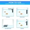 ABBP-Submersible Internal Aquarium Filter, Multi-Function Powerful Pump For 2-10 Gallon Fish Tanks, 53 GPH 2.5W EU Plug