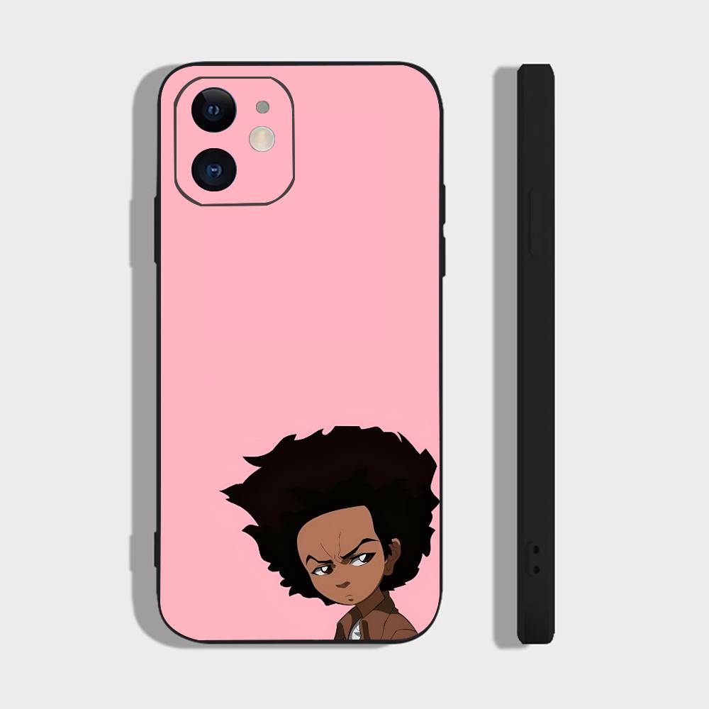 Cartoon The B-Boondocks For IPhone 15 16 14 Plus 13 12 11 17 Pro Max 17 Air Black Soft Phone Cover