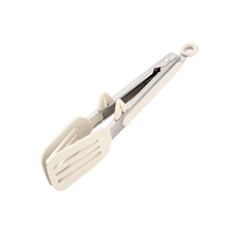 Silicone & Stainless Steel Food Tongs: Heat Resistant, Non-Stick Kitchen Tongs for Steak, BBQ, Grilling & Frying