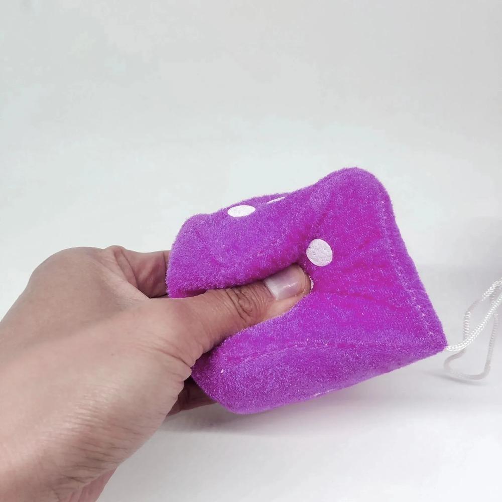 Six-Color Number Car Pendant Plush Dice Simulation Puzzle Color Points Sponge Square Dice for Gaming And Car Decor