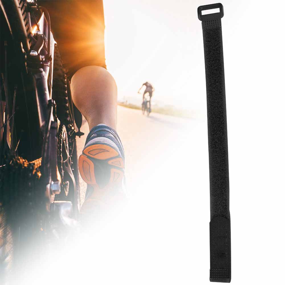 5 pcs Nylon Adhesive Tape Bicycle Handlebar Strap Cycling Bike Air Pump Tie Rope(black)