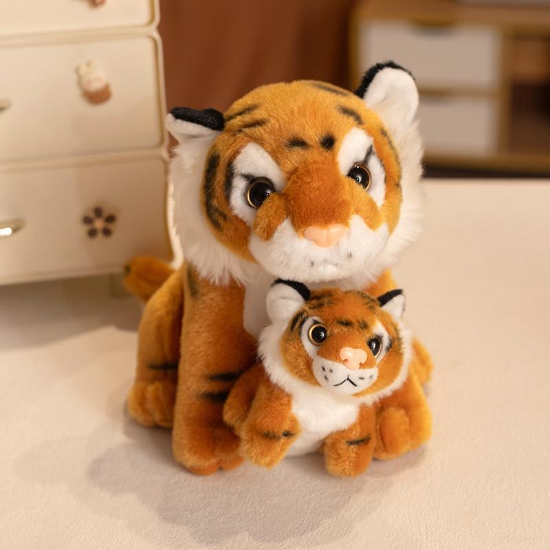 Plush Tiger Children Backpack With Hand Puppet For Early Education And Parenting Play