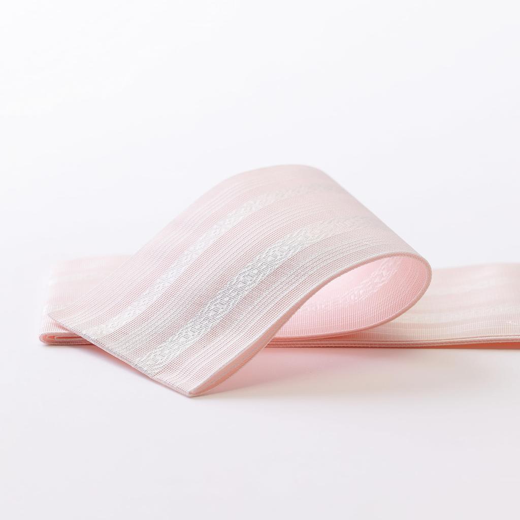 Mori Hakataori Hakataori Datejime Pure Silk Long LL Width sun x 8 shaku Pink Kenjo Pattern in Japan Kenjo Pattern Mesh Sha Large [Shaori] (Kimono