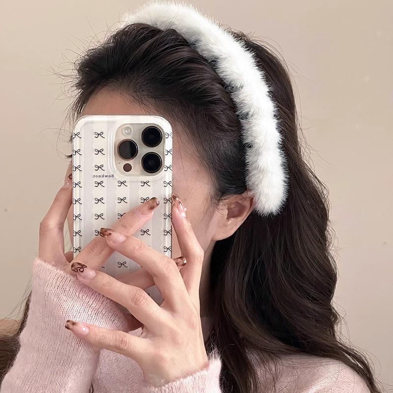 

Sweet and cool leopard print with teeth plush wavy headband hair root fluffy artifact wash face pressure hair non-slip headband hairpin headgear