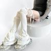 Y2k Women Leg Warmer Soft Solid Color Over The Knee Tie-up Thigh-high Leg Warmers Socks for Party Street