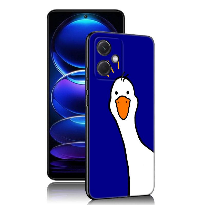 

Новый забавный черный силиконовый чехол для телефона Duck Goose для Xiaomi Redmi Note 10 11 11S 12 13 4G 8 9 11T Pro 5G Plus 8T 9S 10S 12S Redmi Note 9
