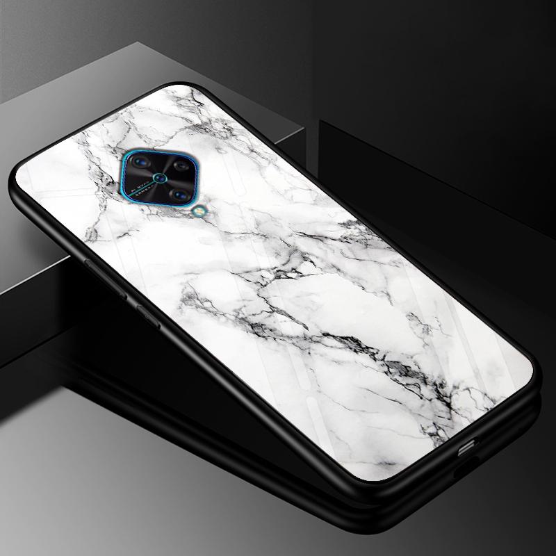 Tempered Glass Case For Vivo V17 Case Russia Glass Back Cover Soft Bumper For Vivo V17 Phone Cases V 17 Funda Y9s S1 Pro Coque