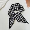 Women Scarf lady Wraps Elegant Floral Dot Spring silk scarves square Head Neck Hair Tie Band Neckerchief skinny