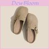 Fall Winter Women Loafers With Rubber Sole Soft Bottom Vintage Round Toe Casual Slipon For Daily Wear