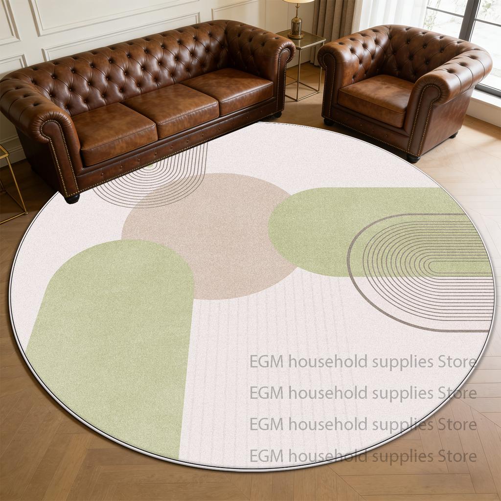 Modern Style Soft Rugs Minimalist Bedroom Decoration Living Room Round Carpet Anti-slip Bedside Cloakroom Study Mat Washable