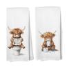 2Pcs Dish Towel Cartoon Dog Bear Pattern Super Water Absorbent Reusable Kitchen Towels Machine Washable Household Cleaning Rags