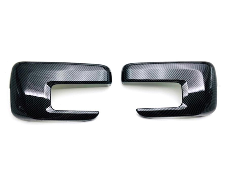 2pcs ABS Carbon Fiber Look Rear View Mirror Covers For Ford F-150 F150 2021-2022