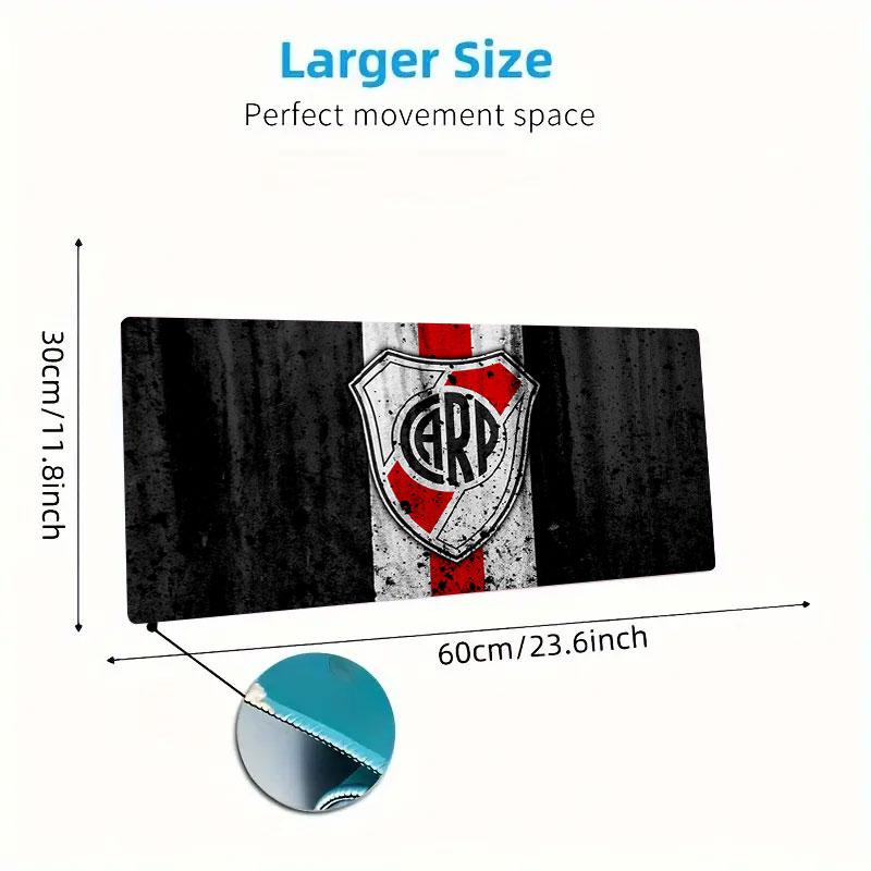 River Plate Mouse Pad, Large Gaming Desk Mat, Non-slip XXL Mousepad for Laptop & Tablet, Mini PC Playmat with Stitched Edges