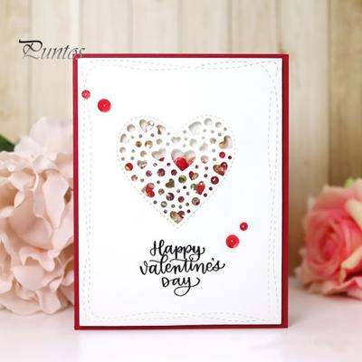Paper Fabric Embossing Cutting Dies Hollowed Heart Card Scrapbook DIY Crafts