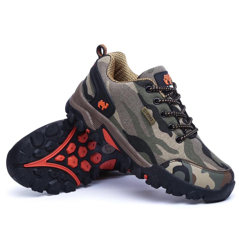 36-44 Fashion Camouflage Outdoor Couple Hiking Shoes Low Top Hiking Shoes Casual Sports Shoes Labor Protection Shoes