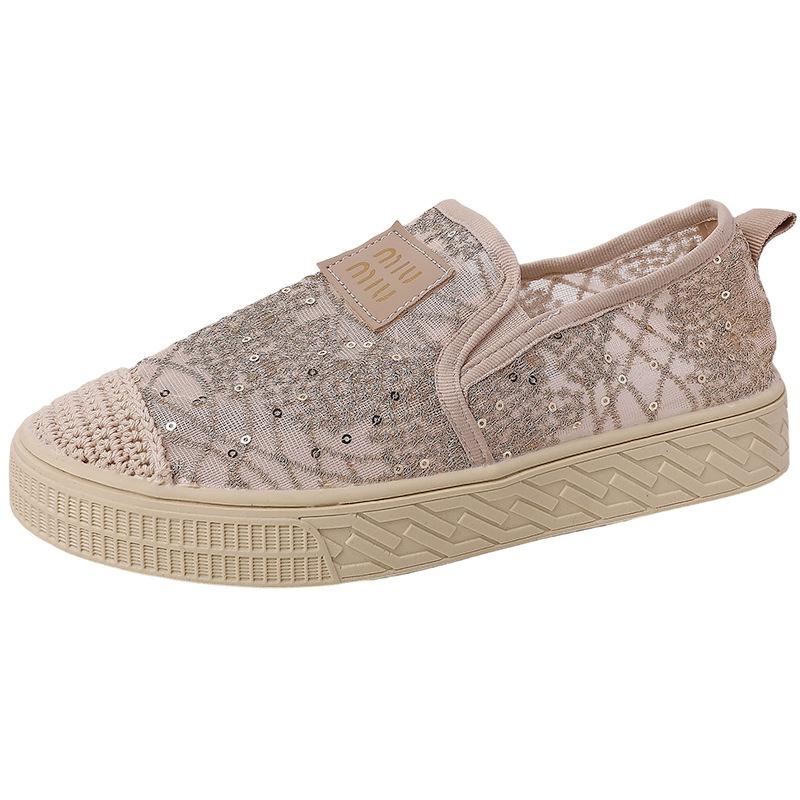 Fashion retro breathable fisherman shoes women's spring and summer new versatile one-pedal flat single shoes casual shoes