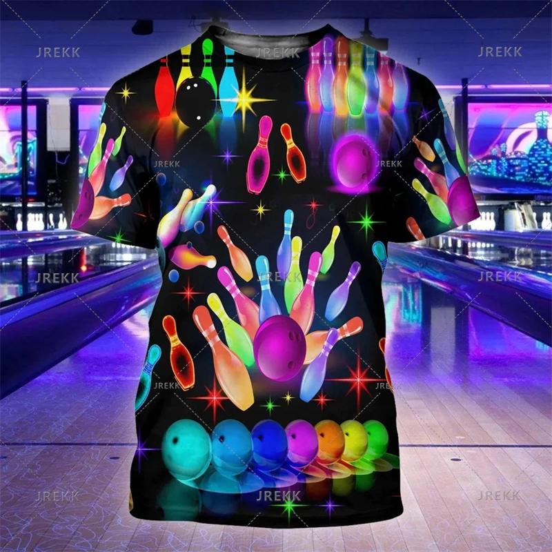 Maglietta da Bowling da Uomo Moda Estiva Streetwear Girocollo Casual Manica Corta Top da Palestra Abbigliamento Uomo Uniforme da Club Vestiti 4XL