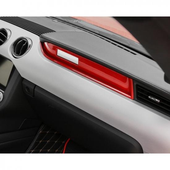 Red Copilot Passenger Dashboard Strip Trim Decor Cover for Ford Mustang 2015-20