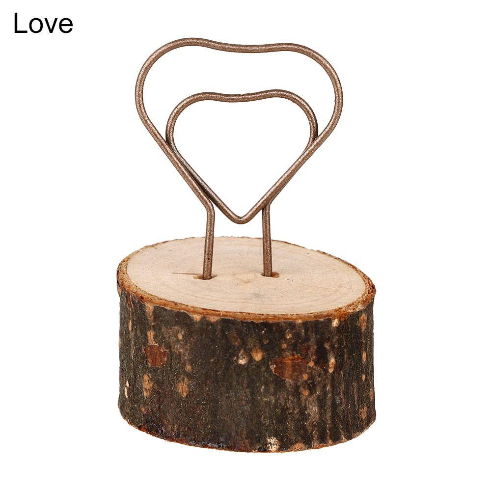 

Desktop Decoration Wedding Supplies Table Numbers Holder Wooden Paper Clamp Photos Clips Picture Frame Clamps Stand Place Card