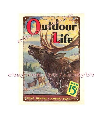 

1938 rustic living outdoor hunting deer cover art metal tin sign wall art saleAluminum 20x30cm（7.8x11.8inch）