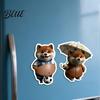 Silicone Bumper Protector 1 Pair 3D Elastic Belly Animal Sticker Anxiety Stress Relief Cartoon Safety Decal with Fat Tummy Pinch Anti-collision Dog