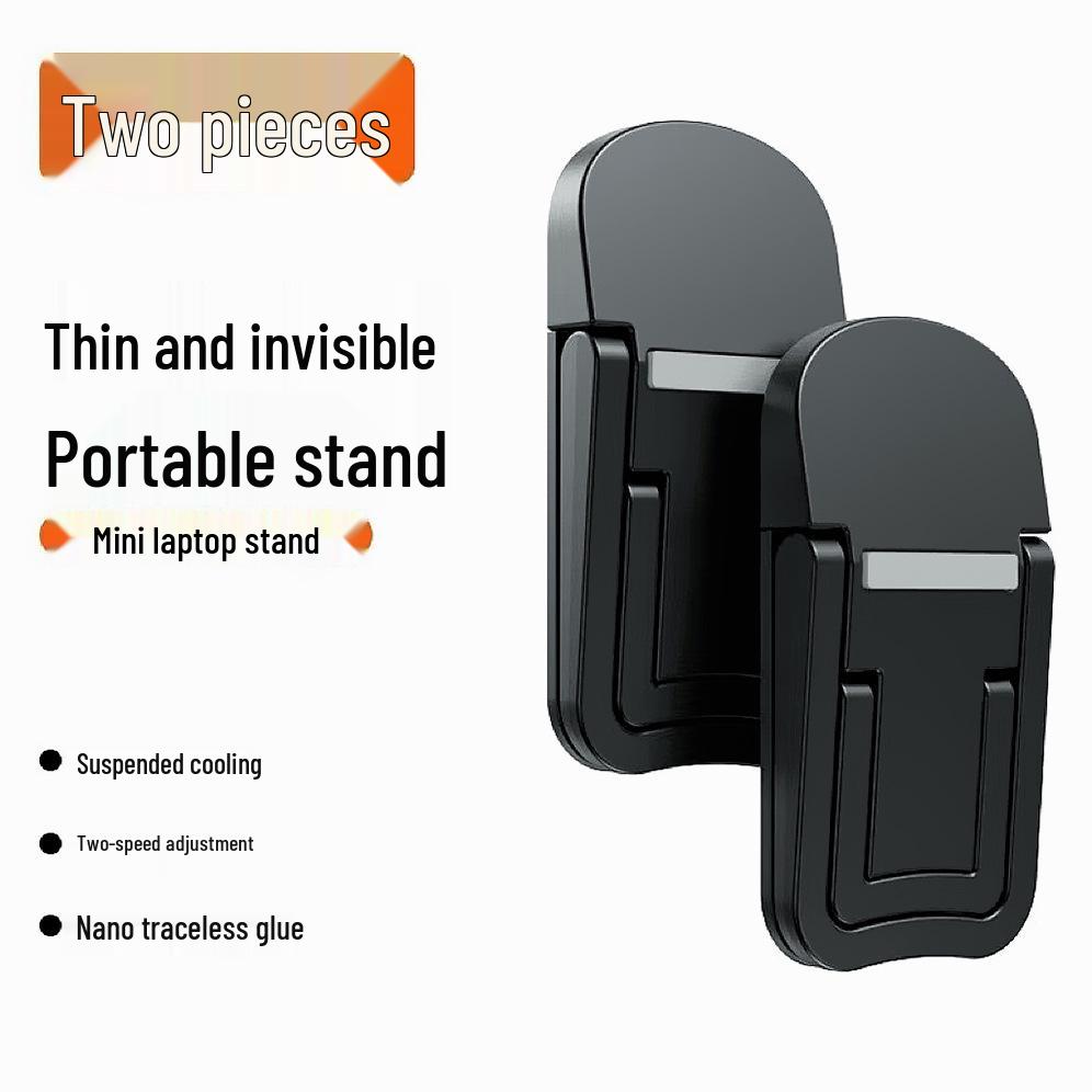 Portable Laptop Cooler Stand: Invisible Mini Folding Bracket with Keyboard Support