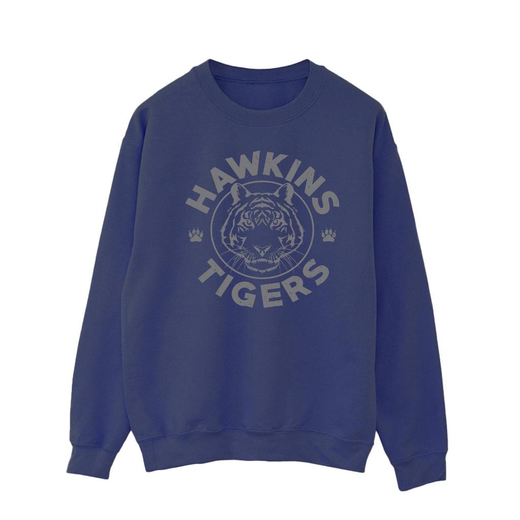 Netflix Mens Stranger Things Hawkins Grey Tiger Sweatshirt