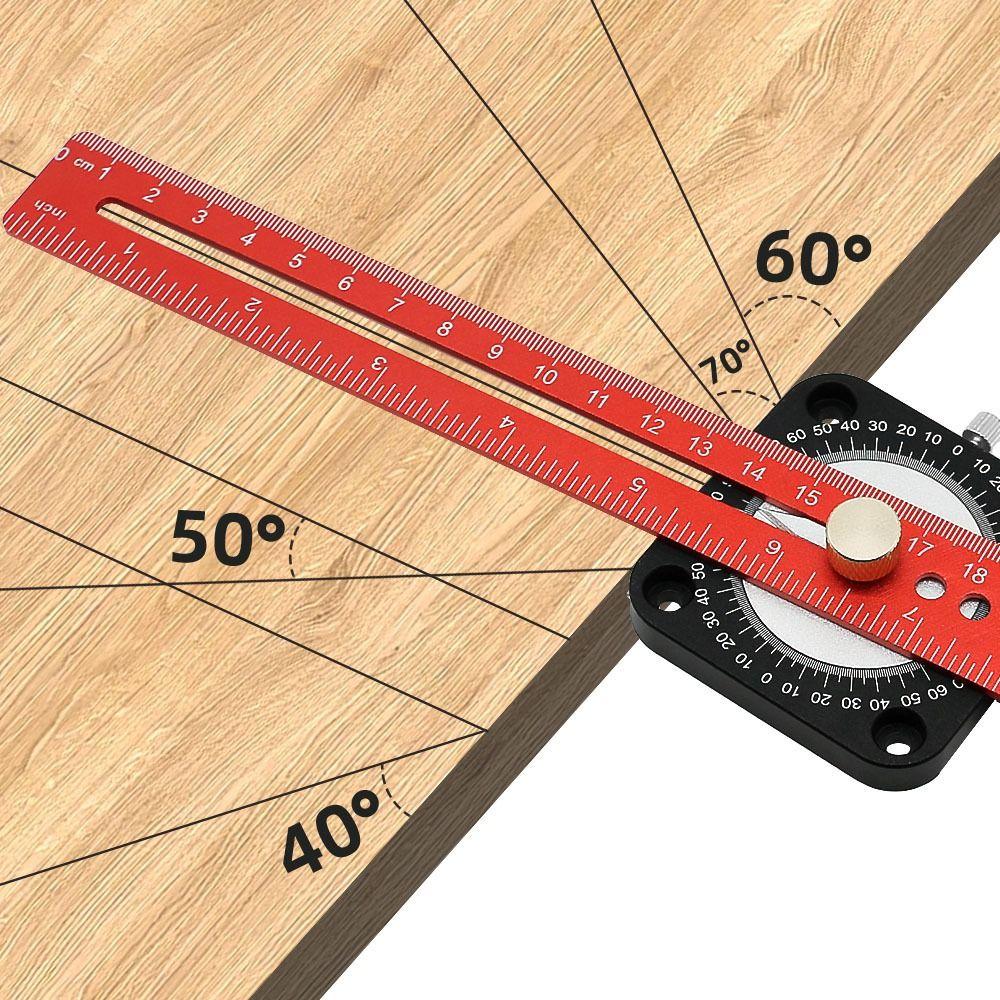 Adjustable 360° Angle Woodworking Precision Scriber Aluminum Marking Gauge  Angle Gauge