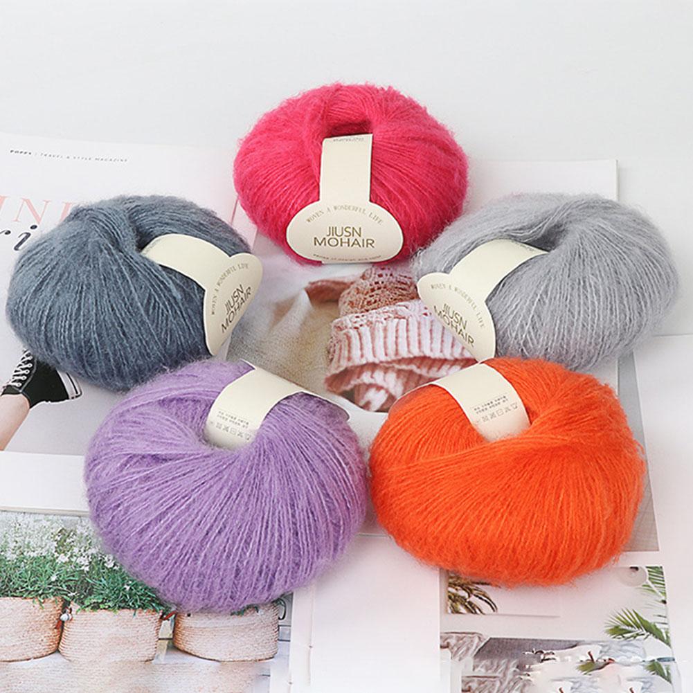 25g Mohair Yarn Extra Soft Warm Baby Wool Crochet Yarn for Hand Knitting Sweater Shawl Scarf DIY Material Supplies