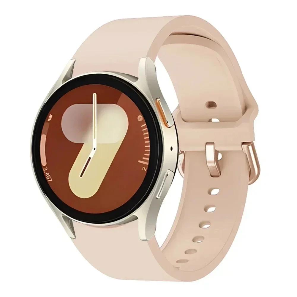 20mm Silicone Strap For Samsung Galaxy Watch 7/6/5/4 44mm 40mm Watchband For Galaxy Watch 6 4 Classic 43mm/47mm 42mm/46mm Band