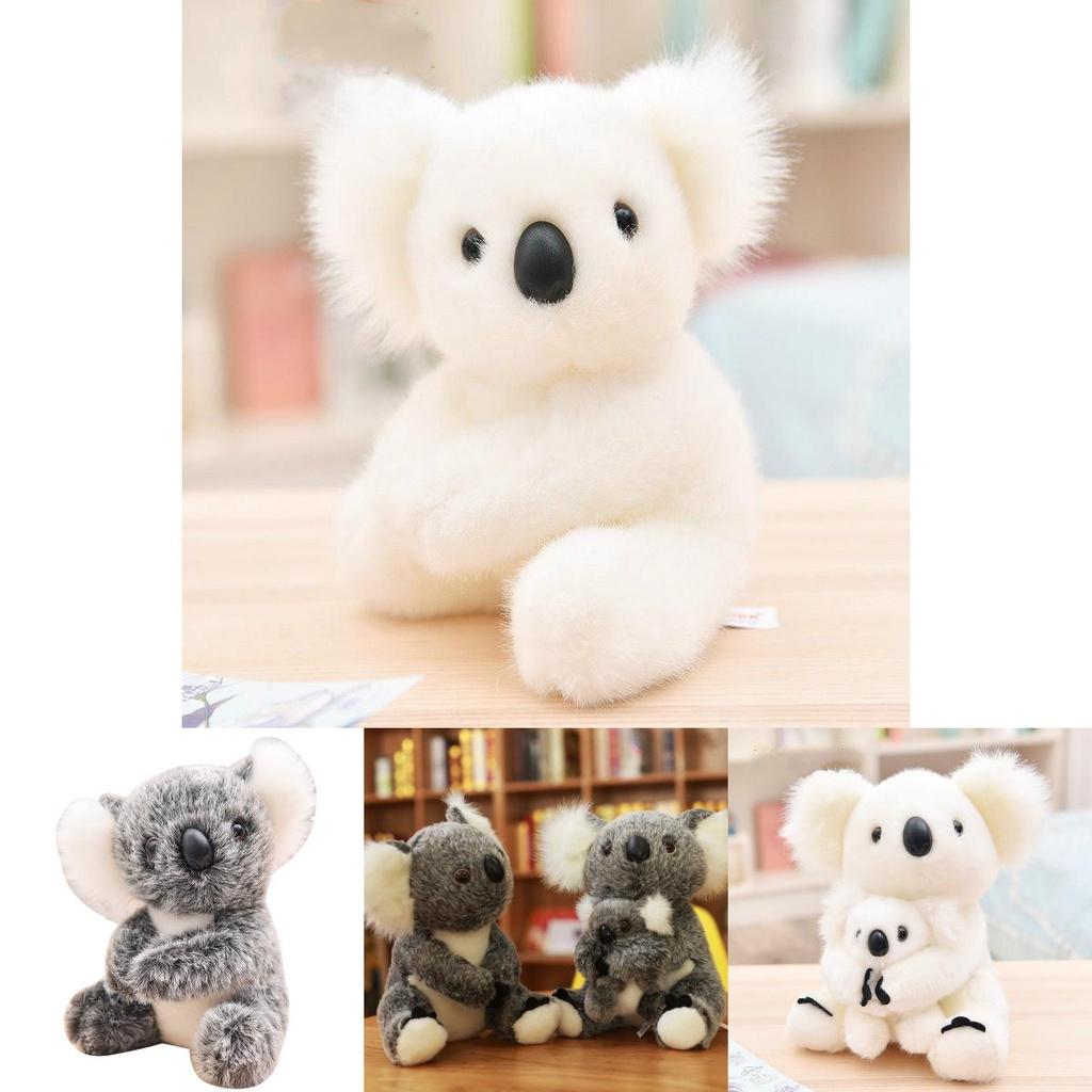 Entzückende Koala-Bären-Stofftiere mit sitzender Mutter und Baby-Stoffpuppen