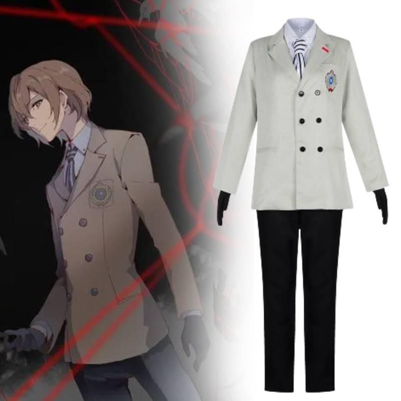 Goro Akechi Cosplay Outfit Polyester Anime Kostüm Für Halloween Und Rollenspiele**