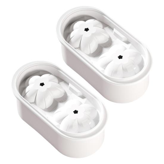 Stampo per Cubetti di Ghiaccio in Silicone a Forma di Fiore di Ciliegio con Coperchio Rilascio Facile Impilabile Salvaspazio per Congelatore Fai-da-Te per Whiskey Cocktail