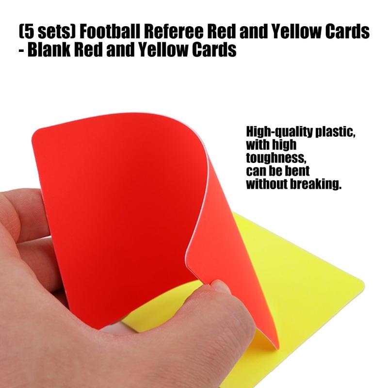 5er-Set Fußball Warn- und Platzverweis-Verzögerungskarten Rote Gelbe Fußballschiedsrichter-Strafkarten Zur Klärung der Fußballregeln