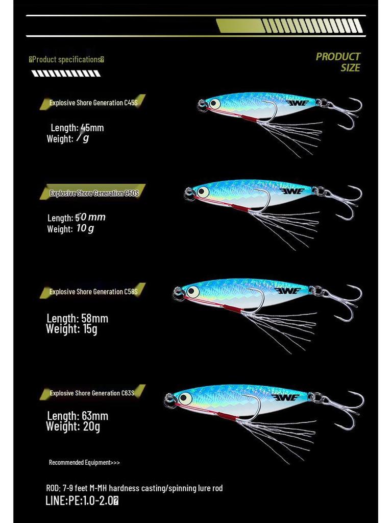 EWE Summer Exquisite 5-Piece Long-Cast Shore Lure Set