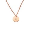Personalized European Style Stainless Steel Round Pendant Necklace for Couples & Best Friends with Etched English Letters