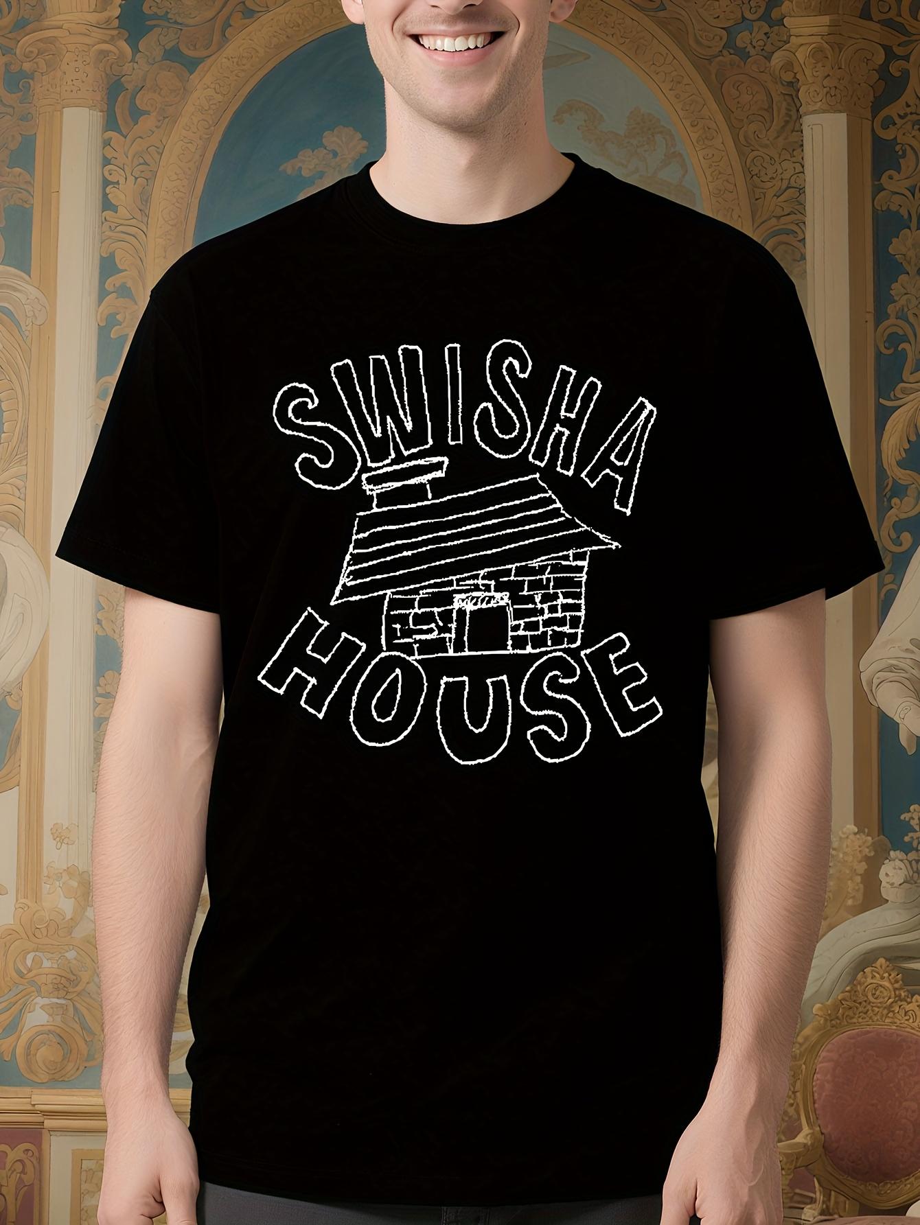 Swisha House Funny Graphic Tshirt - Bold SWISHA HOUSE Print L
