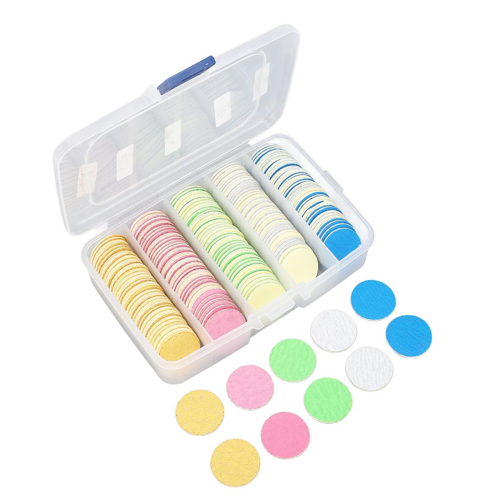 200 Pcs Foot File Sandpaper Discs for Callus Remover 25mm Reusable Replaceable Nail Buffer Discs