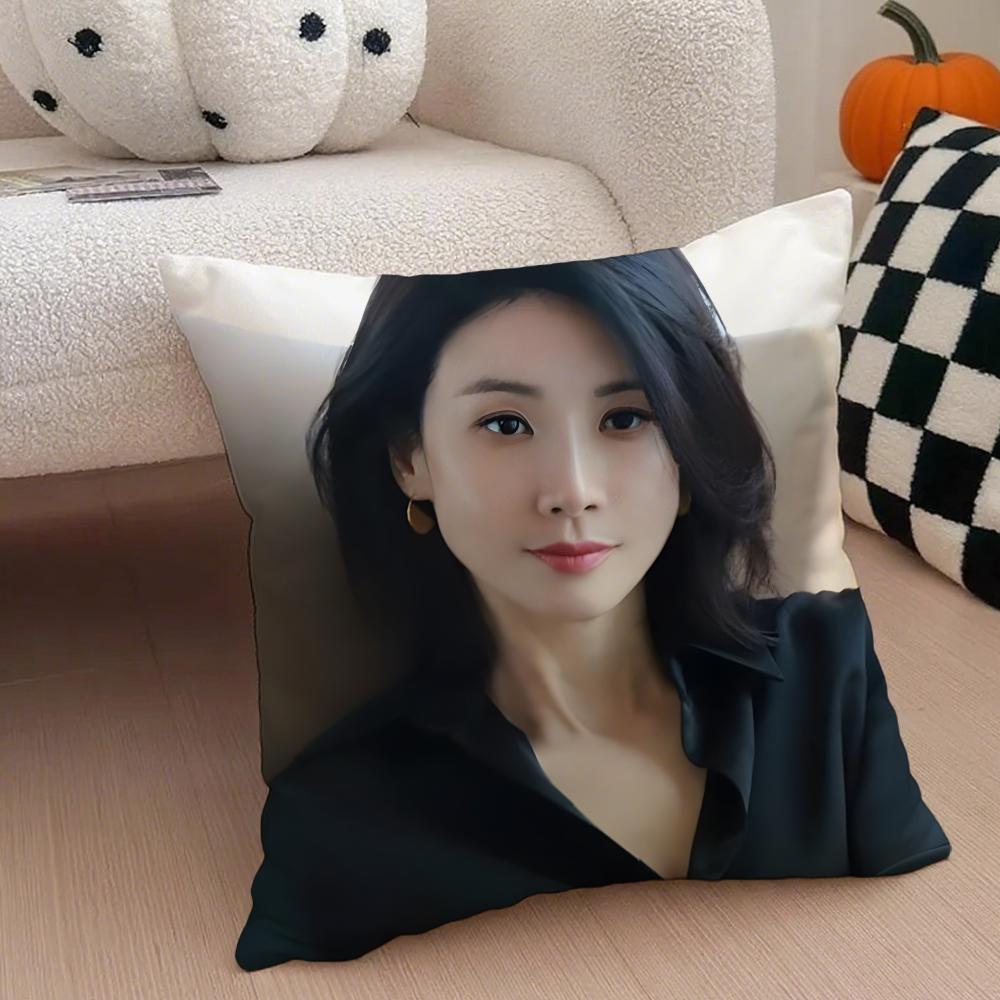 Actor Elegant LLee Bo Young Cushion Cover Throw Pillow Cover Hidden Button Durable Polyester Chair Cushion