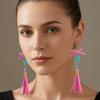 Tassel Halloween Earrings Rice Bead Ear Jewelry Accessories Fashion Skull Drop Earring  Hipster