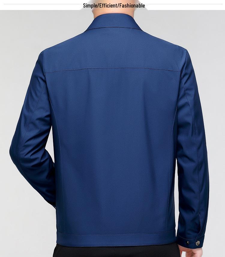 2024 Spring Business Casual Turn-Down Collar Jacket for Middle-Aged Men