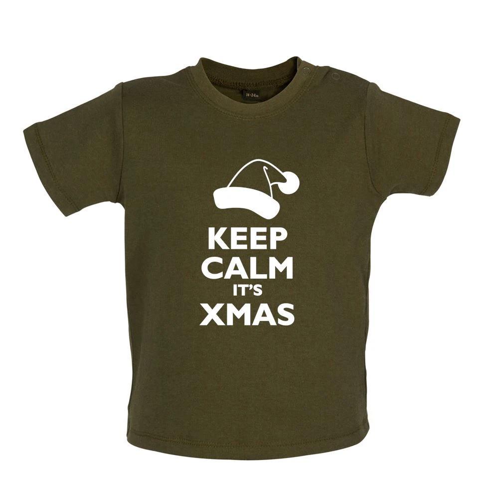 

Keep Calm It s Xmas - Baby Kids Boys Girls Unisex T-Shirt / Babygrow - Christmas Santa Claus Secret 110