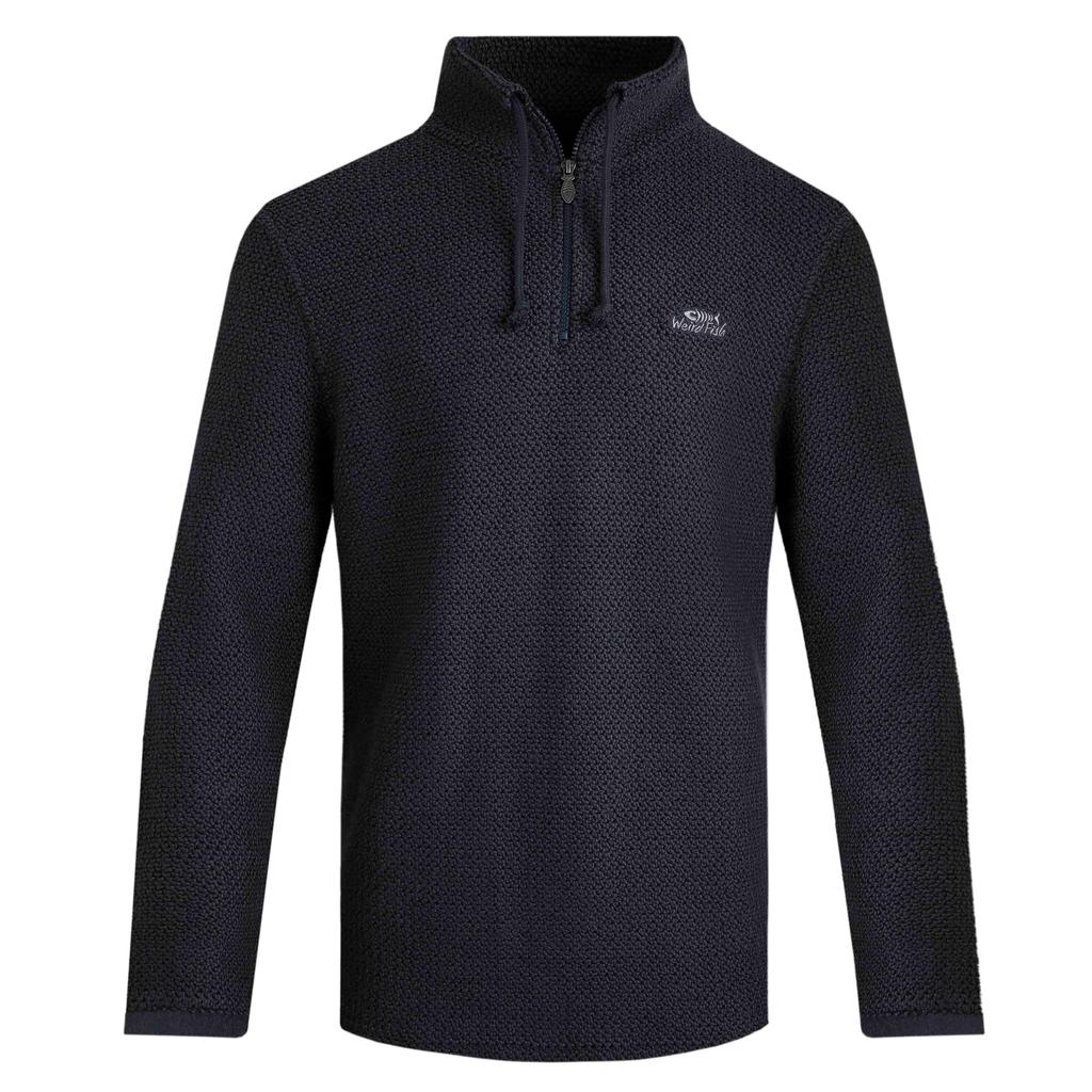 Weird Fish Herren Cruiser Macaroni Viertelreißverschluss Pullover
