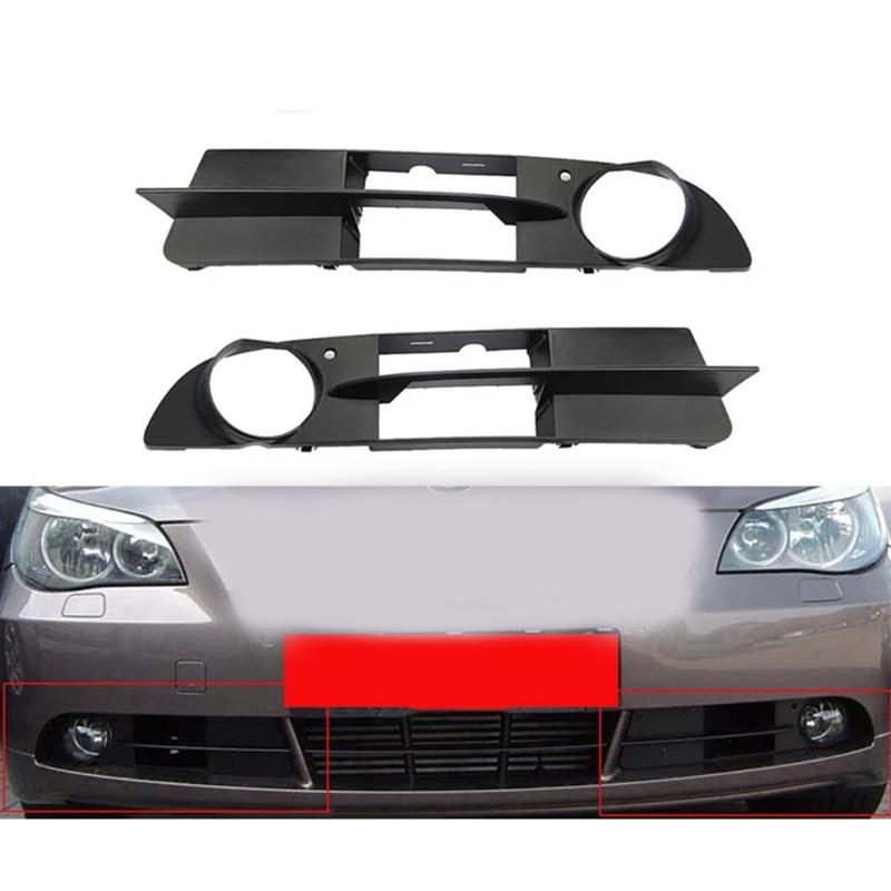 Replacement Fog Lights Trim Cover 51117049243 51117049244 Car Fog Lamps Frame Cover for E60 E61 535i Auto Accessories