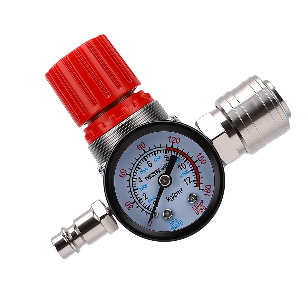 Luftkompressor Druckschalter Regelventil 4 Wege 175PSI Luftkompressor Druckschalter mit Manometer