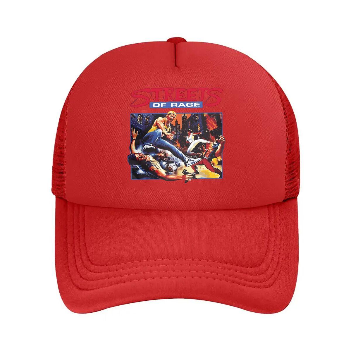 Streets of Rage video - game - related graphic for a gaming - and - cultural - themed design Mesh Baseball Cap One Size