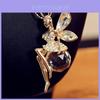 Elegant Fashion Women Crystal Fairy Angel Wing Pendant Long Chain Necklace Gift